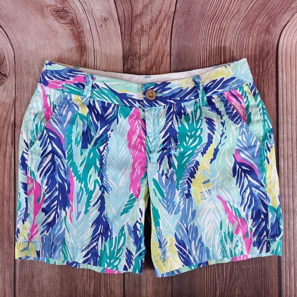 Lilly Pulitzer Womens Size 0 The Jayne Short Light As A Feather Cotton 20484